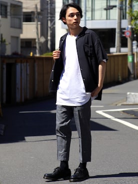 「BENDER TOKYO（ベンダートウキョウ）のアイテム（パンツ）」を使った、Revo.さん（メンズ・182cm）の夏コーディネート