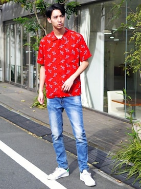 「Revo.（レボ）のアイテム」を使った、Revo.さん（メンズ・182cm）の夏コーディネート