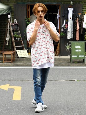 「Revo.（レボ）のアイテム」を使った、Revo.さん（メンズ・182cm）の夏コーディネート