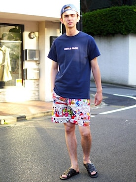 「Revo.（レボ）のアイテム」を使った、Revo.さん（メンズ・182cm）の夏コーディネート