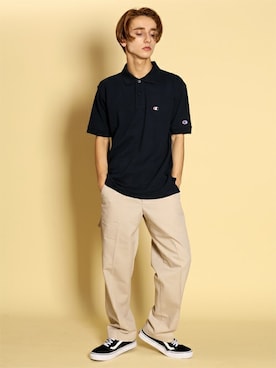 「RED KAP（レッドキャップ）のアイテム（チノパンツ）」を使った、Revo.さん（メンズ・182cm）の夏コーディネート