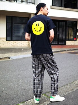 「Revo.（レボ）のアイテム（Tシャツ/カットソー）」を使った、Revo.さん（メンズ・182cm）の夏コーディネート