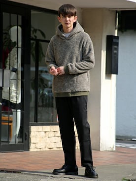 「BENDER TOKYO（ベンダートウキョウ）のアイテム（パンツ）」を使った、Revo.さん（メンズ・182cm）の秋コーディネート