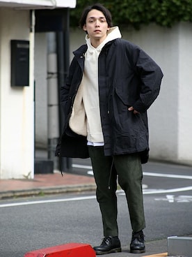 「Revo.（レボ）のアイテム」を使った、Revo.さん（メンズ・182cm）の冬コーディネート