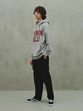 「カレッジ」｜Revo.さん（メンズ・186cm）の冬コーディネート