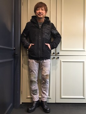 「アイテム（ブルゾン）」を使った、Ryuuutaさん（メンズ・166cm・30代）の冬コーディネート
