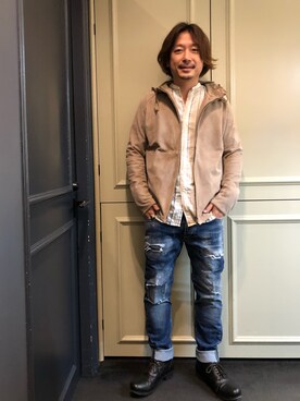 「Bevilacqua（ベヴィラクア）のアイテム」を使った、Ryuuutaさん（メンズ・166cm）の冬コーディネート