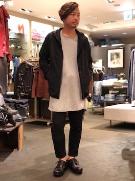 「アイテム（ブルゾン）」を使った、Ryuuutaさん（メンズ・166cm・30代）の夏コーディネート