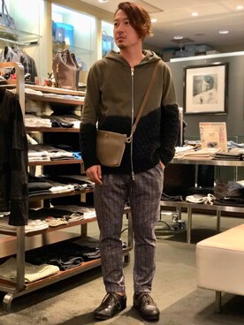 「ARMURE（アルミュール）のARMURE/アルミュール/stretch tuck trousers（その他パンツ）」を使った、Ryuuutaさん（メンズ・166cm）の夏コーディネート