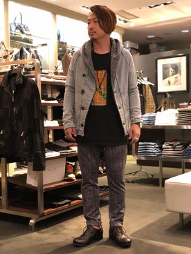 「ARMURE（アルミュール）のARMURE/アルミュール/stretch tuck trousers（その他パンツ）」を使った、Ryuuutaさん（メンズ・166cm）の夏コーディネート