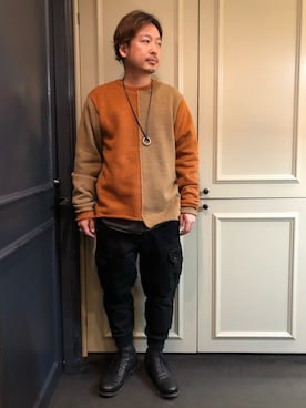 「Cherry Sunburst（チェリーサンバースト）のアイテム」を使った、Ryuuutaさん（メンズ・166cm）の冬コーディネート