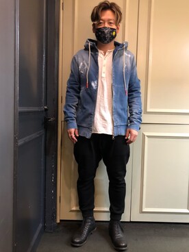「P.M.D.S.（ピー エム ディー エス）のアイテム（トップス）」を使った、Ryuuutaさん（メンズ・166cm）の春コーディネート