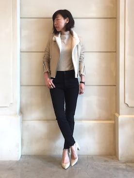 「MAISON DE REEFUR」｜「アイテム（ジャケット/アウター）」を使った、MAYU SATOさん（レディース・163cm）の冬コーディネート