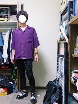 Sho   〖ブランド古着屋staff〗さんの「オーバーサイズオープンカラーシャツ」を使ったコーディネート