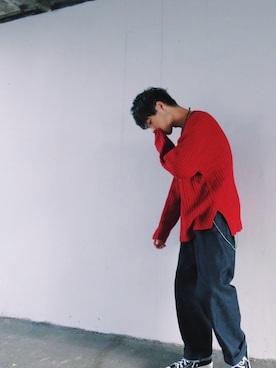 「アイテム（ウォレットチェーン、ホワイト系）」を使った、Sho   〖ブランド古着屋staff〗さん（メンズ・165cm）の冬コーディネート