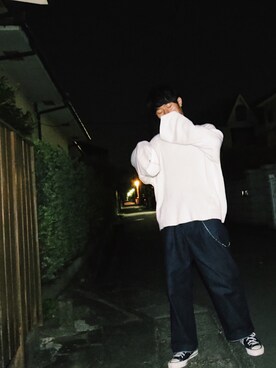 「アイテム（ウォレットチェーン、ホワイト系）」を使った、Sho   〖ブランド古着屋staff〗さん（メンズ・165cm）の冬コーディネート