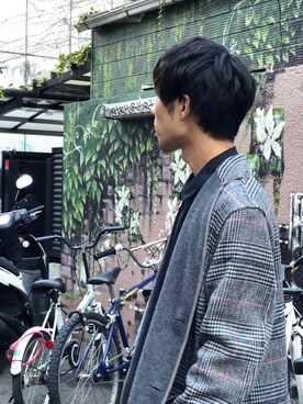 「FACTOTUM（ファクトタム）のアイテム（チェスターコート）」を使った、Sho   〖ブランド古着屋staff〗さん（メンズ・165cm）の冬コーディネート