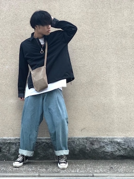 「アイテム（ウォレットチェーン、ホワイト系）」を使った、Sho   〖ブランド古着屋staff〗さん（メンズ・165cm）の春コーディネート