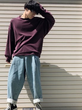 「アイテム（ウォレットチェーン、ホワイト系）」を使った、Sho   〖ブランド古着屋staff〗さん（メンズ・165cm）の春コーディネート