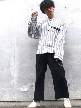 「ビッグシャツ」｜「アイテム（財布/小物）」を使った、Sho   〖ブランド古着屋staff〗さん（メンズ・165cm）の春コーディネート