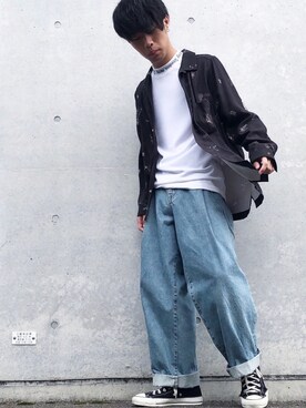 「アイテム（財布/小物、ホワイト系）」を使った、Sho   〖ブランド古着屋staff〗さん（メンズ・165cm）の夏コーディネート