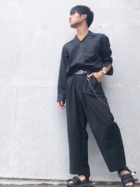 「差し色(黄色)」｜「アイテム（財布/小物）」を使った、Sho   〖ブランド古着屋staff〗さん（メンズ・165cm）の夏コーディネート