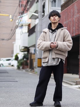 「Gosha Rubchinskiy（ゴーシャラブチンスキー）のアイテム（パーカー）」を使った、Sho   〖ブランド古着屋staff〗さん（メンズ・165cm）の春コーディネート