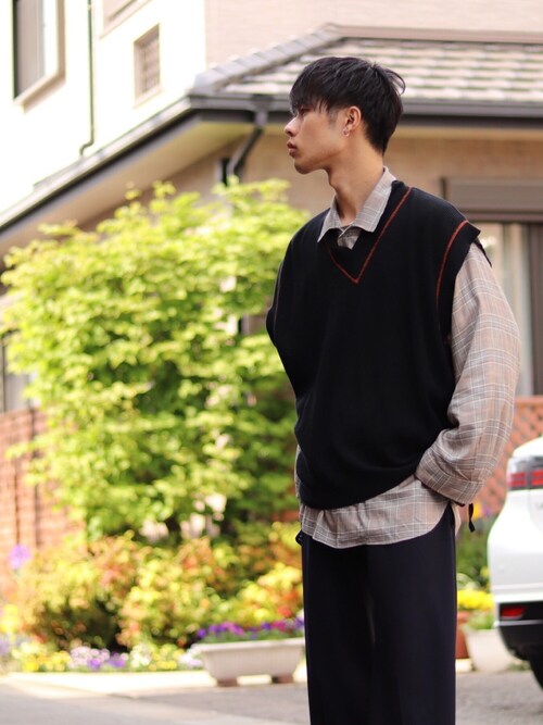 Sho ブランド古着屋staff Wonderlandのベストを使ったコーディネート Wear