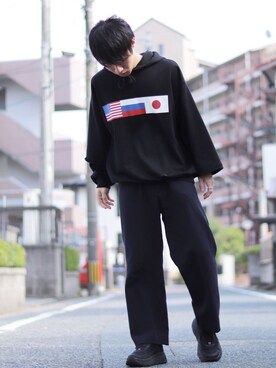 「Gosha Rubchinskiy（ゴーシャラブチンスキー）のアイテム（パーカー）」を使った、Sho   〖ブランド古着屋staff〗さん（メンズ・165cm）の春コーディネート