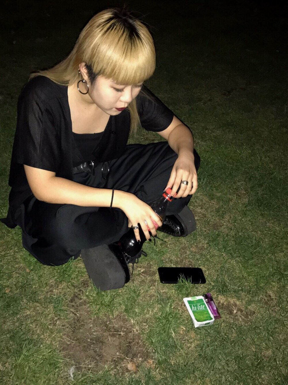 「カラス族、モード、black、ALL BLACK」｜「Handmadeのアイテム（その他パンツ、ブラック系）」を使った、KAEDEさん（レディース・154cm）の夏コーディネートの1枚目の写真