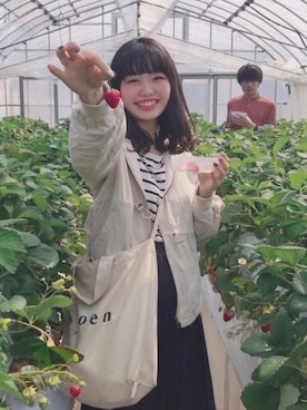 「179/WG（イチナナキュウダブルジー）のアイテム（ジャケット/アウター）」を使った、ふくりなさん（レディース・160cm）の春コーディネート