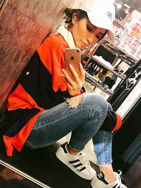 「ストリート女子」｜「アイテム（その他トップス）」を使った、BLACKFLAME札幌店さん（レディース・165cm）の春コーディネート