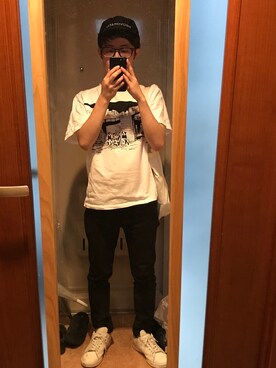 「JOHN LAWRENCE SULLIVAN（ジョンローレンスサリバン）のアイテム（キャップ）」を使った、つるるるるさん（メンズ・154cm）の夏コーディネート