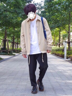 「Hanes」｜「アイテム（ブルゾン）」を使った、ゆうだい。さん（メンズ・164cm）の秋コーディネート