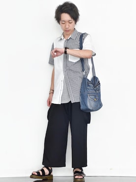 「アシメ」｜「アイテム（その他）」を使った、ゆうだい。さん（メンズ・164cm）の夏コーディネート