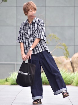 「アイテム（バングル/リストバンド）」を使った、ゆうだい。さん（メンズ・164cm・20代）の夏コーディネート