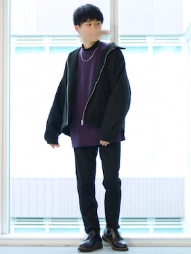 Men ソフトタッチハイネックt 長袖 を使ったメンズ人気ファッションコーディネート Wear