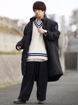 「URBAN RESEARCH Sonny Label（アーバンリサーチサニーレーベル）のアイテム（ダウンジャケット/コート）」を使った、ゆうだい。さん（メンズ・164cm）の冬コーディネート