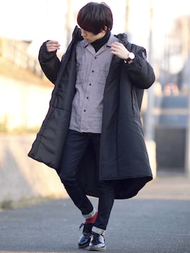「URBAN RESEARCH Sonny Label（アーバンリサーチサニーレーベル）のアイテム（ダウンジャケット/コート）」を使った、ゆうだい。さん（メンズ・164cm）の冬コーディネート