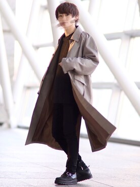 「CASPER JOHN（キャスパージョン）のアイテム（その他アウター）」を使った、ゆうだい。さん（メンズ・164cm）の冬コーディネート