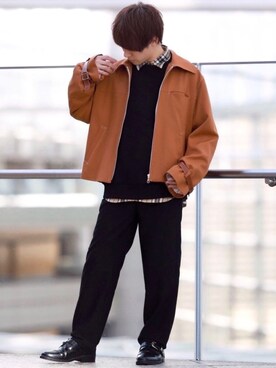 「RYO TAKASHIMA（リョウタカシマ）のアイテム（ブルゾン）」を使った、ゆうだい。さん（メンズ・164cm）の冬コーディネート