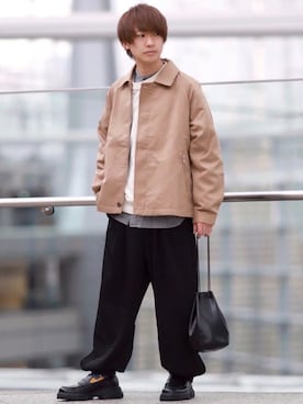 「INTER FACTORY（インターファクトリー）のアイテム（その他アウター）」を使った、ゆうだい。さん（メンズ・164cm）の春コーディネート