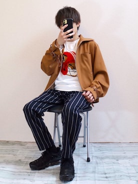 「RYO TAKASHIMA（リョウタカシマ）のアイテム（ブルゾン）」を使った、ゆうだい。さん（メンズ・164cm）の春コーディネート