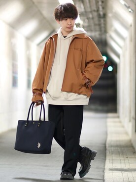 「RYO TAKASHIMA（リョウタカシマ）のアイテム（ブルゾン）」を使った、ゆうだい。さん（メンズ・165cm）の春コーディネート