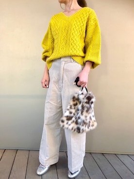 「アイテム（バレエシューズ）」を使った、GUN☺︎さん（レディース・155cm・20代）の秋コーディネート