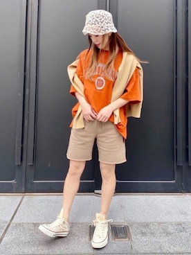 「H&M（エイチ・アンド・エム）のアイテム（スウェットパンツ）」を使った、i_am_otomeさん（レディース・153cm）の春コーディネート