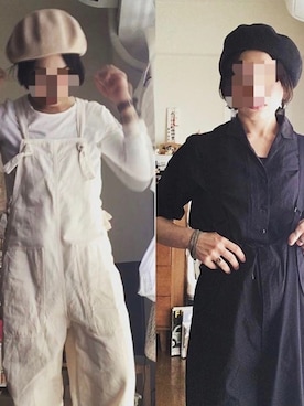 「FREAK'S STORE（フリークスストア）のアイテム（ハンチング/ベレー帽）」を使った、あいさん（レディース・160cm）の夏コーディネート