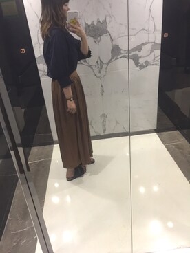 「UNIQLO（ユニクロ）のアイテム（シャツ/ブラウス、ブルー系）」を使った、Jocelyn Chenさん（レディース）の夏コーディネート