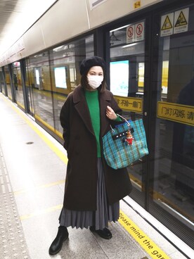 Jocelyn Chenさん(レディース・169cm)の冬コーディネート