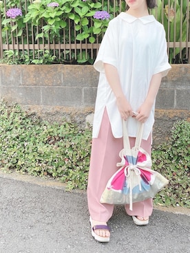 「Daniella&GEMMA（ダニエラアンドジェマ）のアイテム」を使った、so-yaさん（レディース・157cm）の夏コーディネート